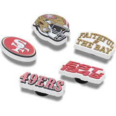 Crocs NFL San Francisco 49ers 5 Pack Jibbitz Shoe Charm Women|Men|Jibbitz™ Charms