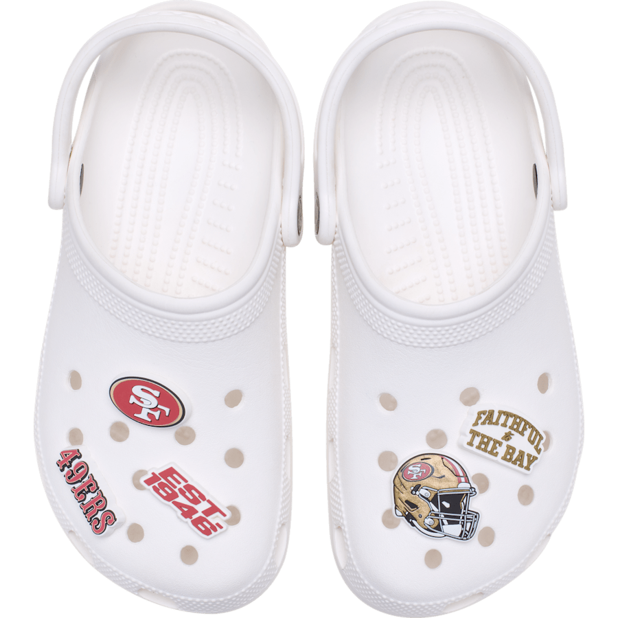 Crocs NFL San Francisco 49ers 5 Pack Jibbitz Shoe Charm Women|Men|Jibbitz™ Charms
