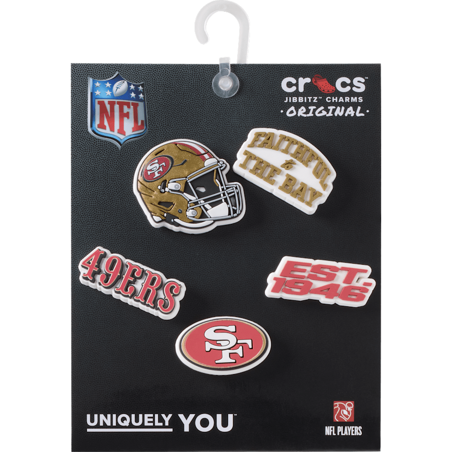 Crocs NFL San Francisco 49ers 5 Pack Jibbitz Shoe Charm Women|Men|Jibbitz™ Charms