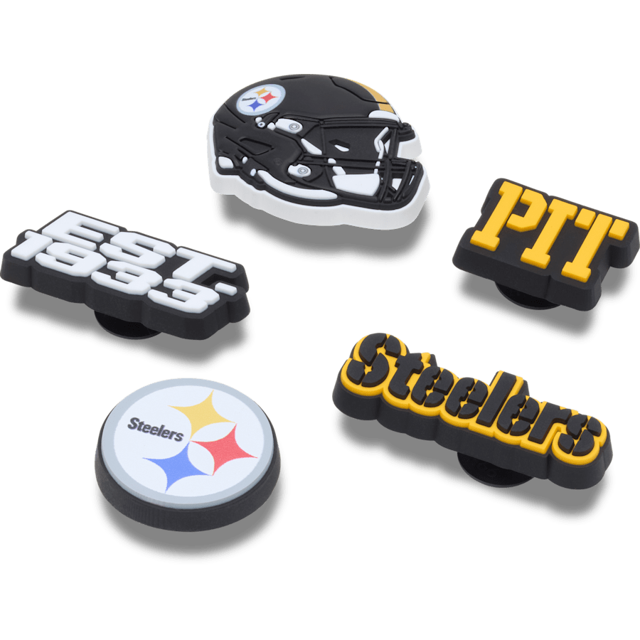 Crocs NFL Pittsburgh Steelers 5 Pack Jibbitz Shoe Charm Women|Men|Jibbitz™ Charms
