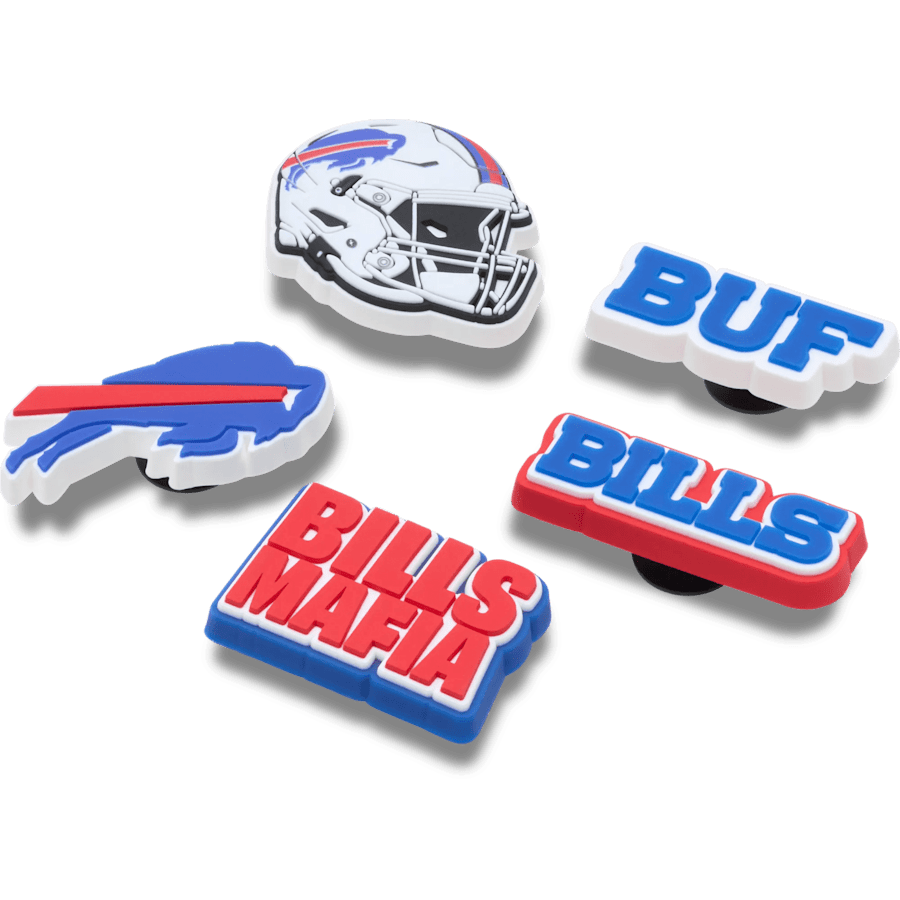 Crocs NFL Buffalo Bills 5 Pack Jibbitz Shoe Charm Women|Men|Jibbitz™ Charms