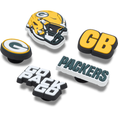 Crocs NFL Green Bay Packers 5 Pack Jibbitz Shoe Charm Women|Men|Jibbitz™ Charms