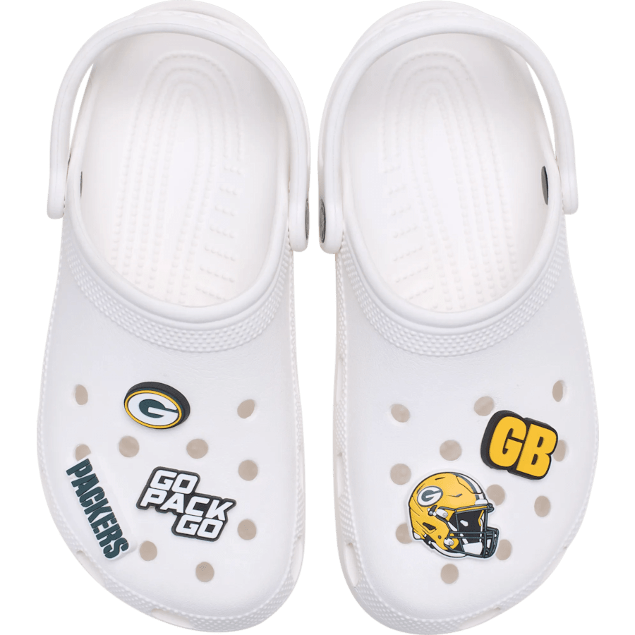 Crocs NFL Green Bay Packers 5 Pack Jibbitz Shoe Charm Women|Men|Jibbitz™ Charms