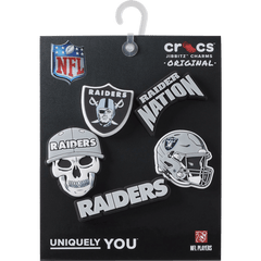 Crocs NFL Las Vegas Raiders 5 Pack Jibbitz Shoe Charm Women|Men|Jibbitz™ Charms