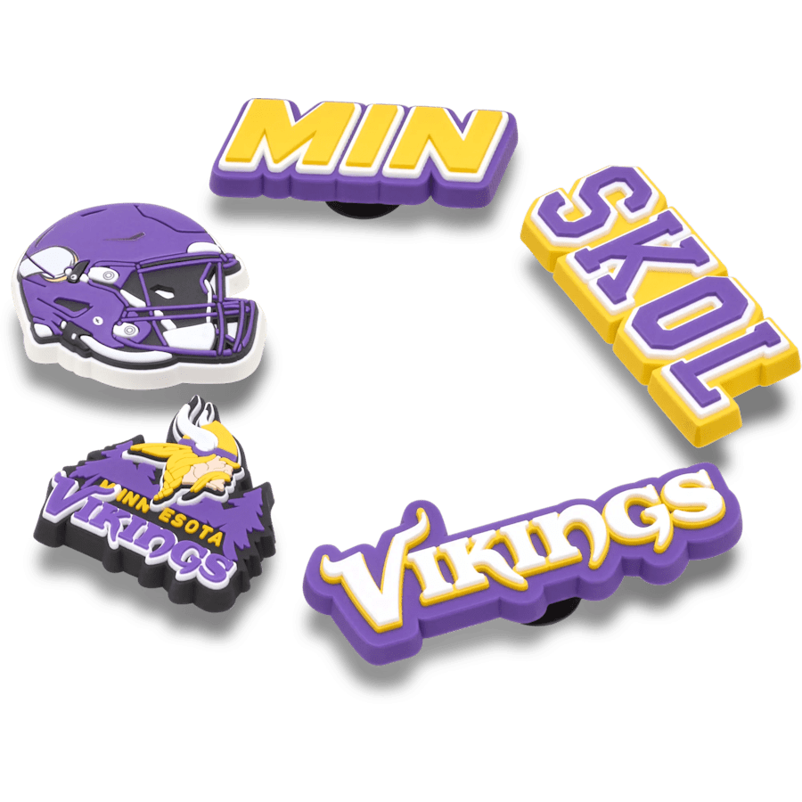 Crocs NFL Minnesota Vikings 5 Pack Jibbitz Shoe Charm Women|Men|Jibbitz™ Charms
