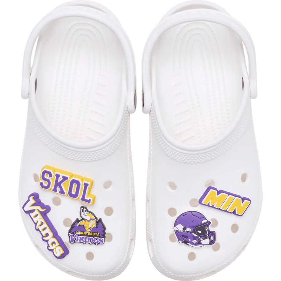 Crocs NFL Minnesota Vikings 5 Pack Jibbitz Shoe Charm Women|Men|Jibbitz™ Charms