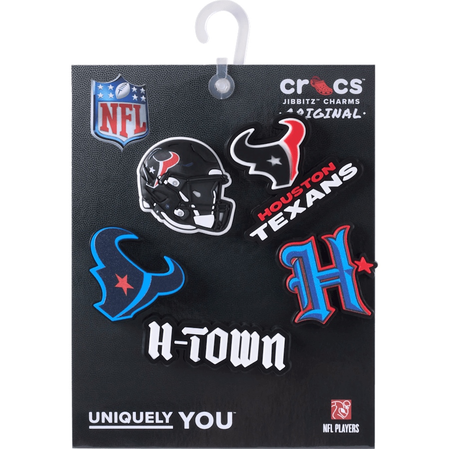 Crocs NFL Houston Texans 5 Pack Jibbitz Shoe Charm Women|Men|Jibbitz™ Charms
