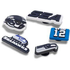 Crocs NFL Seattle Seahawks 5 Pack Jibbitz Shoe Charm Women|Men|Jibbitz™ Charms