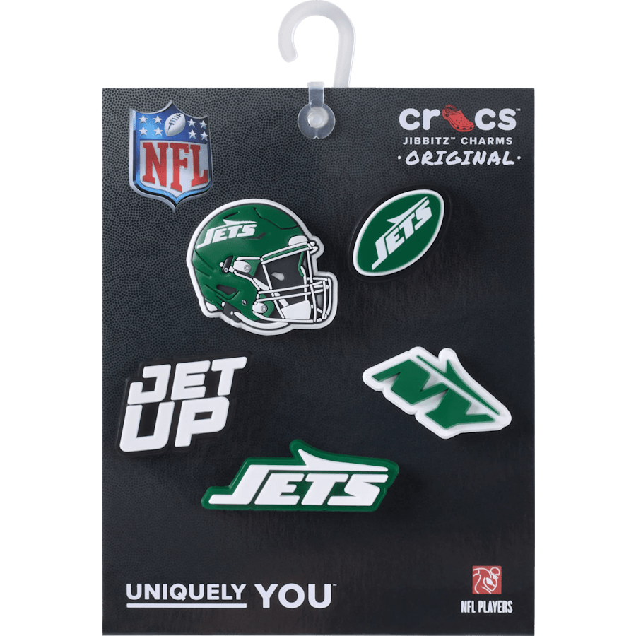 Crocs NFL New York Jets 5 Pack Jibbitz Shoe Charm Women|Men|Jibbitz™ Charms