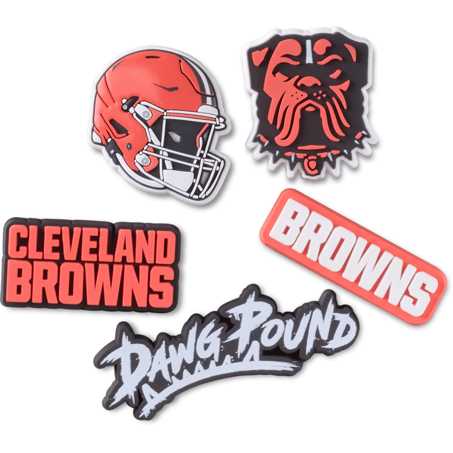 Crocs NFL Cleveland Browns 5 Pack Jibbitz Shoe Charm Women|Men|Jibbitz™ Charms
