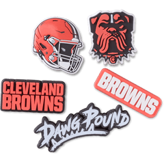 Crocs NFL Cleveland Browns 5 Pack Jibbitz Shoe Charm Women|Men|Jibbitz™ Charms