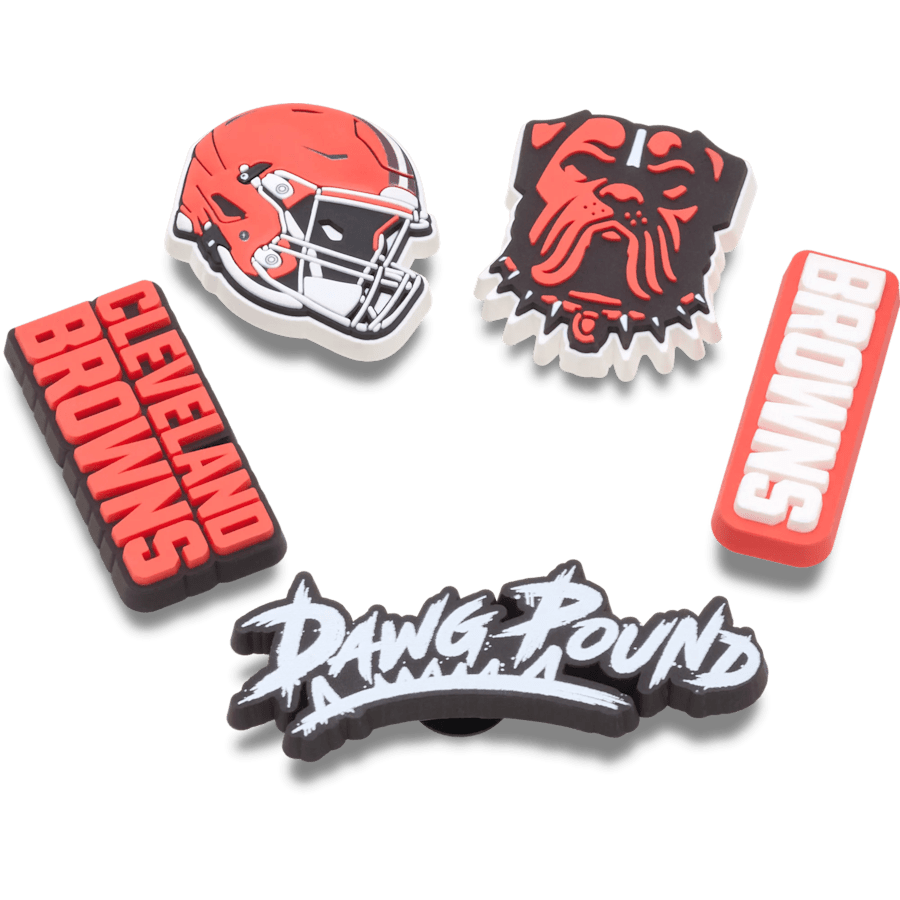 Crocs NFL Cleveland Browns 5 Pack Jibbitz Shoe Charm Women|Men|Jibbitz™ Charms