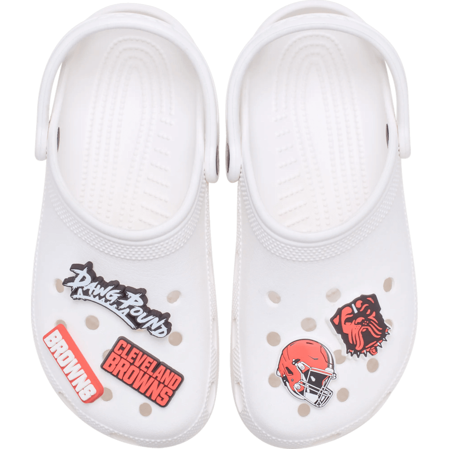 Crocs NFL Cleveland Browns 5 Pack Jibbitz Shoe Charm Women|Men|Jibbitz™ Charms