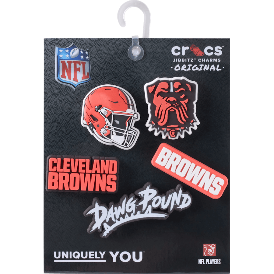 Crocs NFL Cleveland Browns 5 Pack Jibbitz Shoe Charm Women|Men|Jibbitz™ Charms