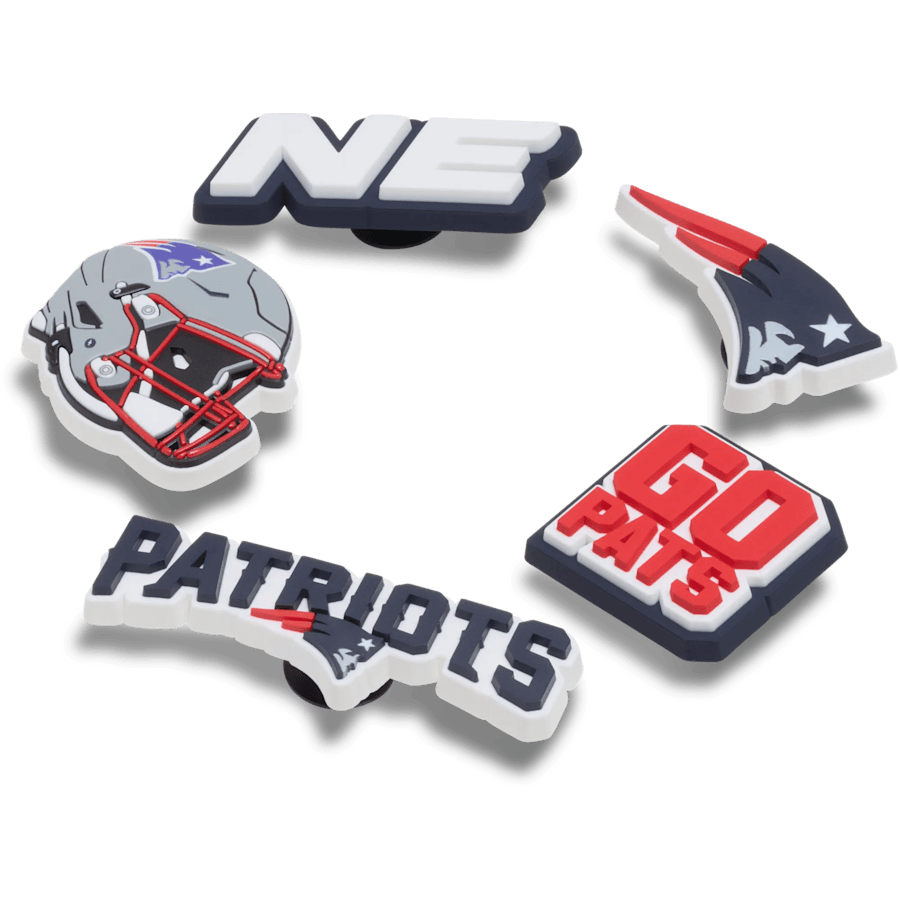 Crocs NFL New England Patriots 5 Pack Jibbitz Shoe Charm Women|Men|Jibbitz™ Charms