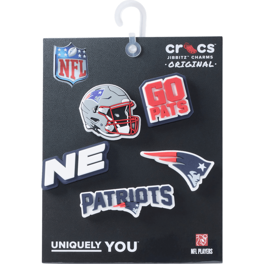 Crocs NFL New England Patriots 5 Pack Jibbitz Shoe Charm Women|Men|Jibbitz™ Charms