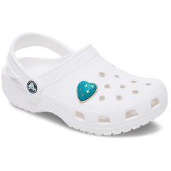Crocs Turquoise and Gold Heart Jibbitz™ charms Women|Men