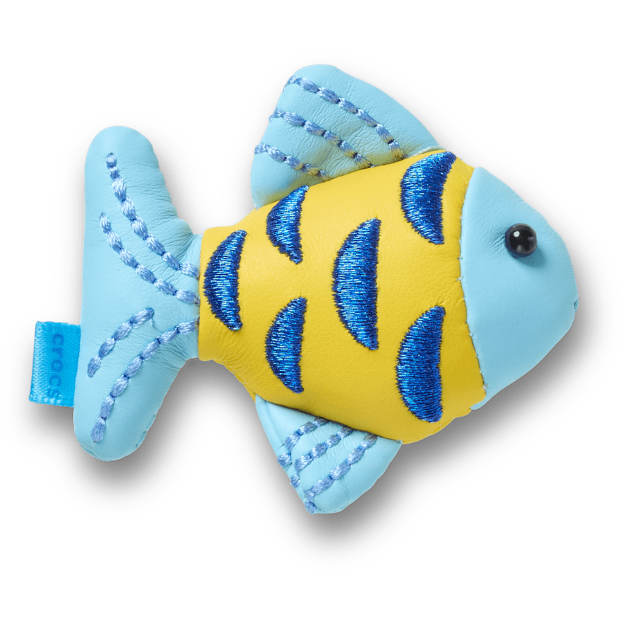 Crocs Blue and Gold Sparkle Fish Jibbitz™ charms Women|Men