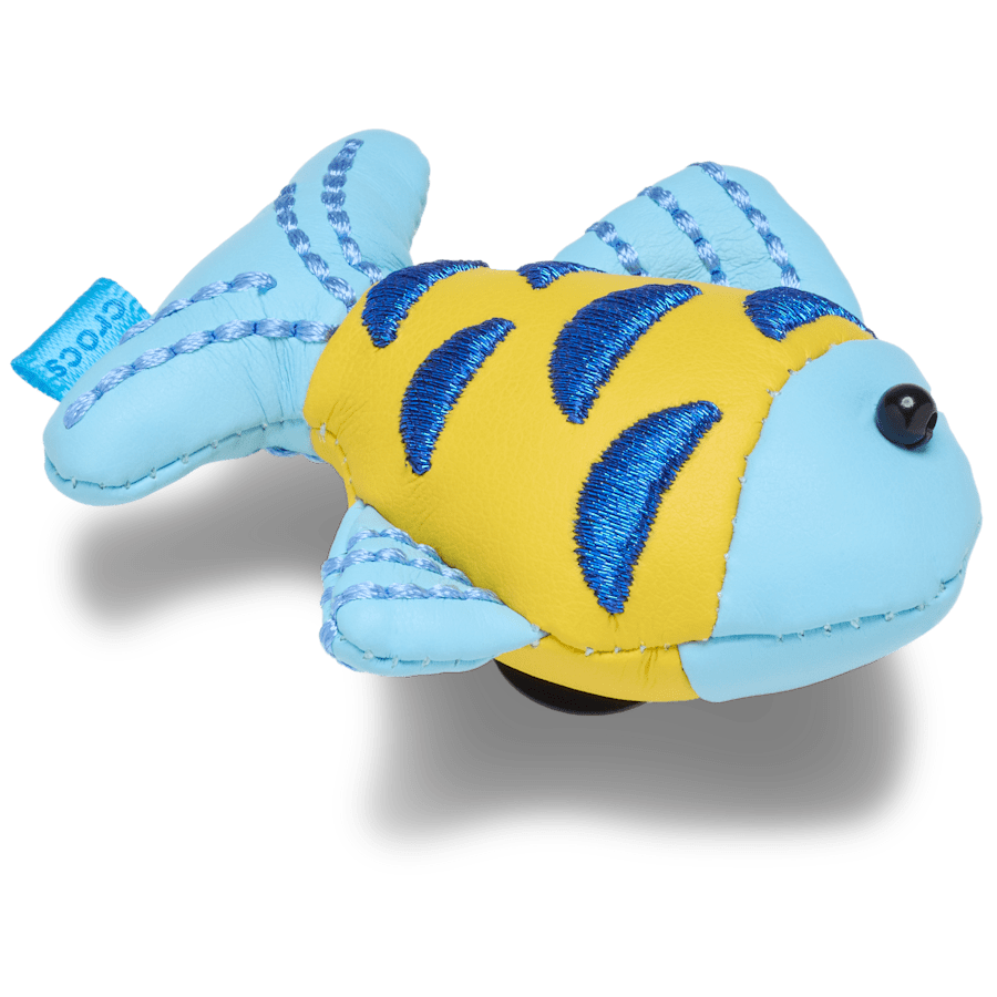 Crocs Blue and Gold Sparkle Fish Jibbitz™ charms Women|Men