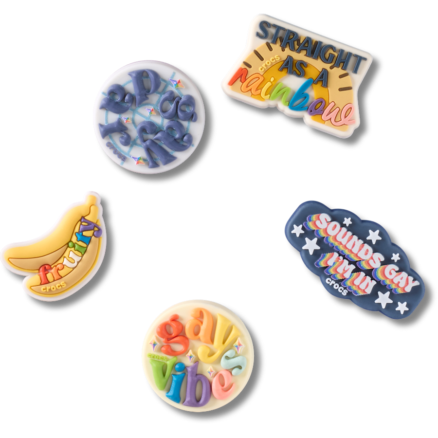 Crocs Irreverent Pride 5 Pack Jibbitz™ charms Women|Men|Jibbitz™ Charms