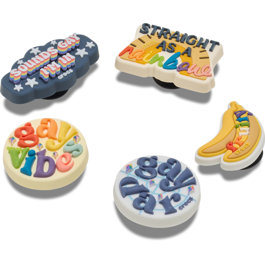 Crocs Irreverent Pride 5 Pack Jibbitz™ charms Women|Men|Jibbitz™ Charms