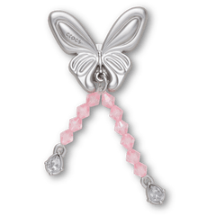 Crocs Silver Beaded Meta Butterfly Jibbitz™ charms Women|Men