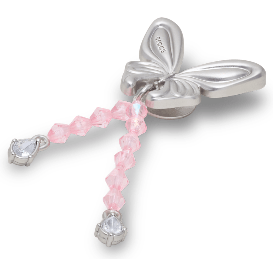 Crocs Silver Beaded Meta Butterfly Jibbitz™ charms Women|Men