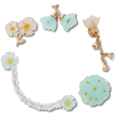 Crocs Blue Dainty Floral 5 Pack Jibbitz™ charms Women|Men|Jibbitz™ Charms