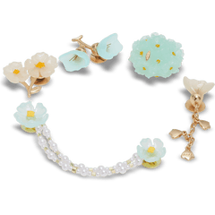 Crocs Blue Dainty Floral 5 Pack Jibbitz™ charms Women|Men|Jibbitz™ Charms