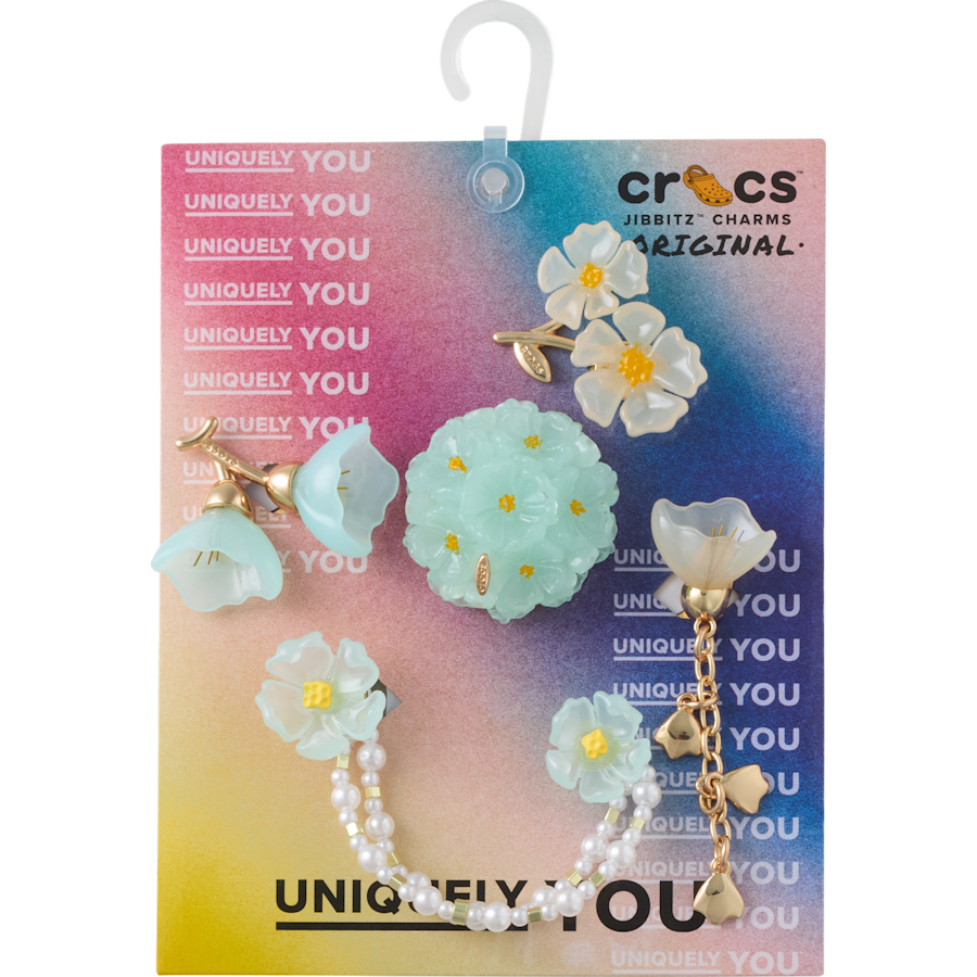 Crocs Blue Dainty Floral 5 Pack Jibbitz™ charms Women|Men|Jibbitz™ Charms