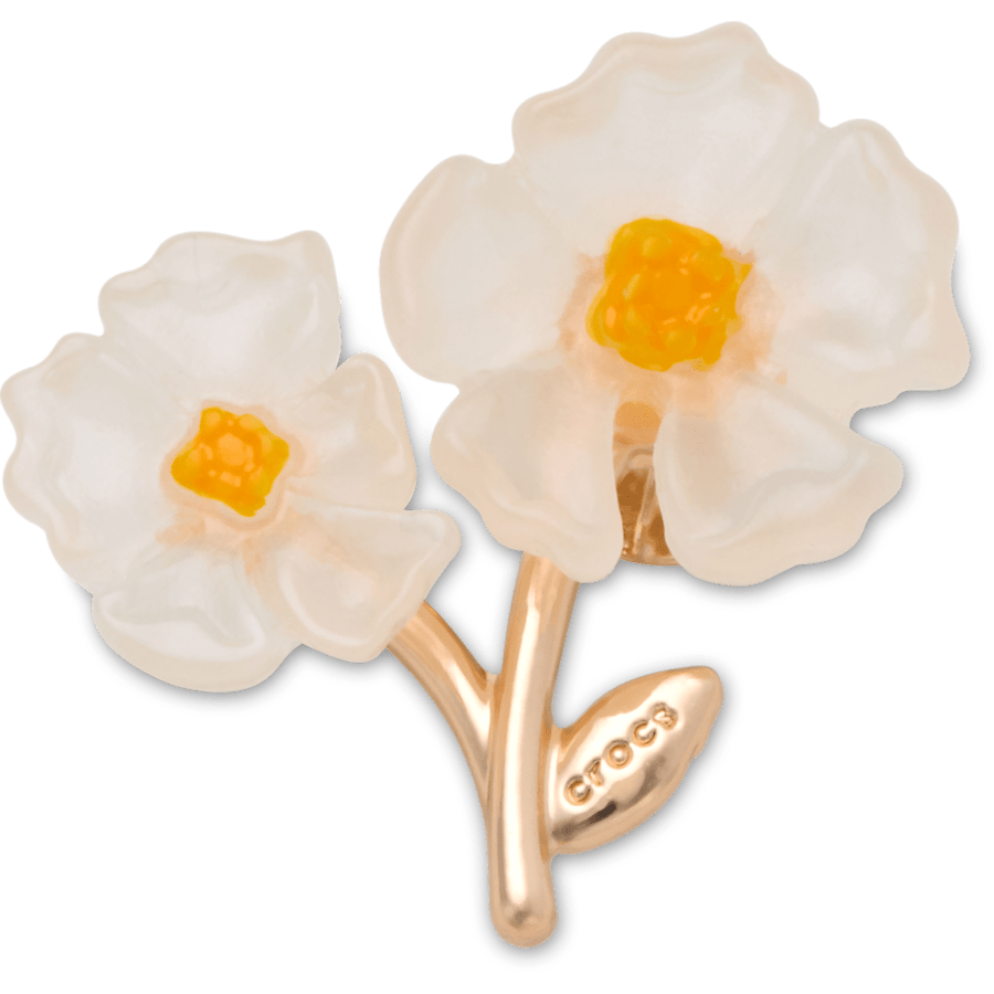 Crocs White Floral Blossom Jibbitz™ charms Women|Men