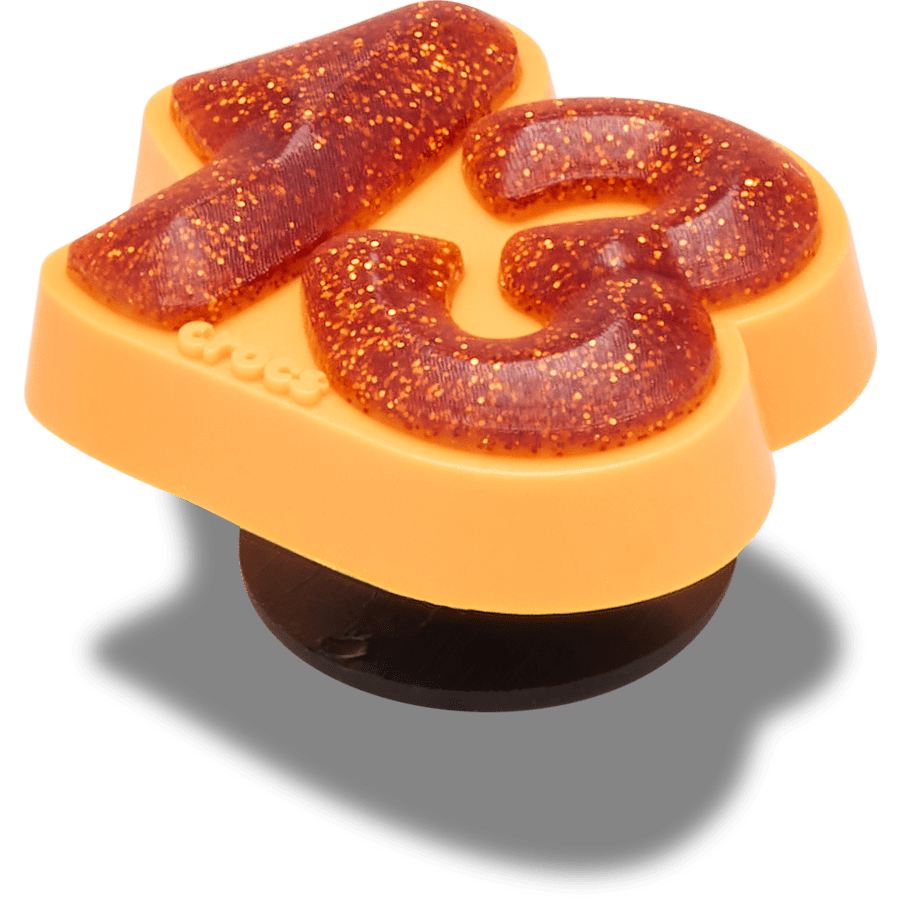 Crocs Orange Sparkly Number 13 Jibbitz™ charms Women|Men|Jibbitz™ Charms