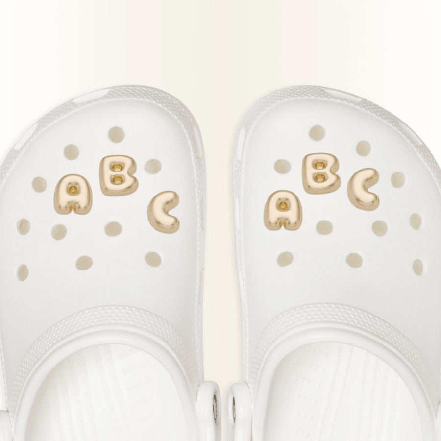 Crocs Gold Bubble Letter A-Z Jibbitz™ charms Women|Men|Jibbitz™ Charms