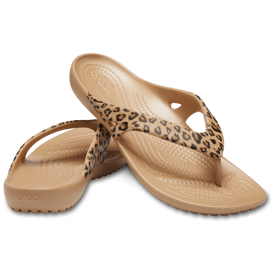 Crocs Women's Kadee II Leopard Flip Women