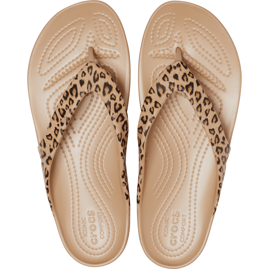 Crocs Women's Kadee II Leopard Flip Women