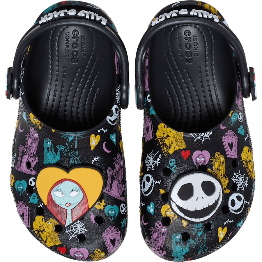 Crocs Toddlers’ Disney Tim Burton's The Nightmare Before Christmas Jack and Sally Classic Clog Kids