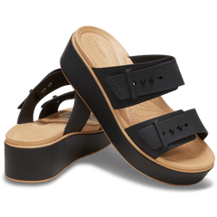 Crocs Brooklyn Buckle Matte Wrap Low Wedge Women