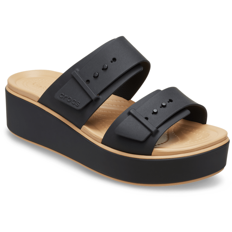Crocs Brooklyn Buckle Matte Wrap Low Wedge Women