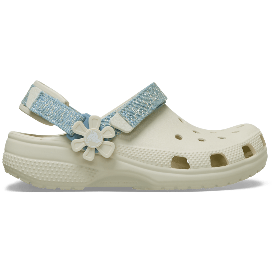 Crocs Kids’ Classic Denim Flower Adjustable Backstrap Clog Kids