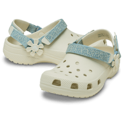 Crocs Kids’ Classic Denim Flower Adjustable Backstrap Clog Kids