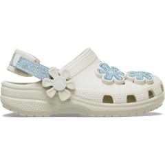 Crocs Toddler Classic Denim Flower Adjustable Backstrap Clog Kids