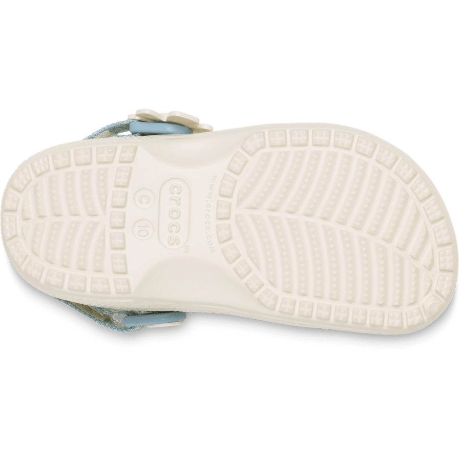 Crocs Toddler Classic Denim Flower Adjustable Backstrap Clog Kids