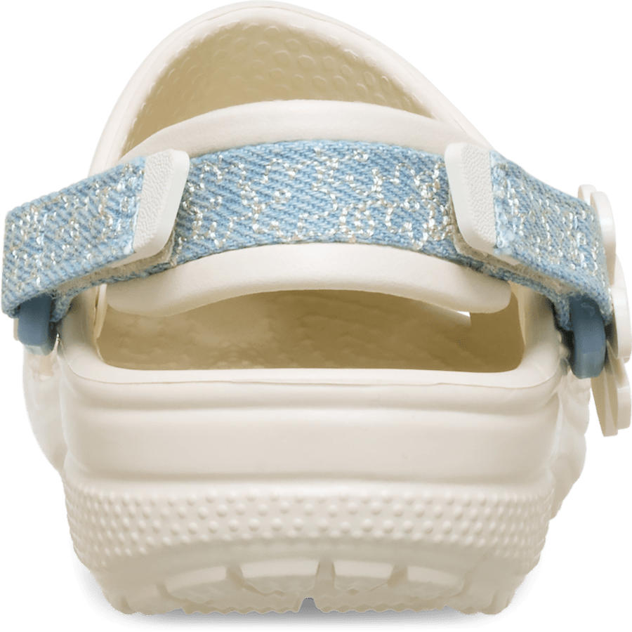 Crocs Toddler Classic Denim Flower Adjustable Backstrap Clog Kids