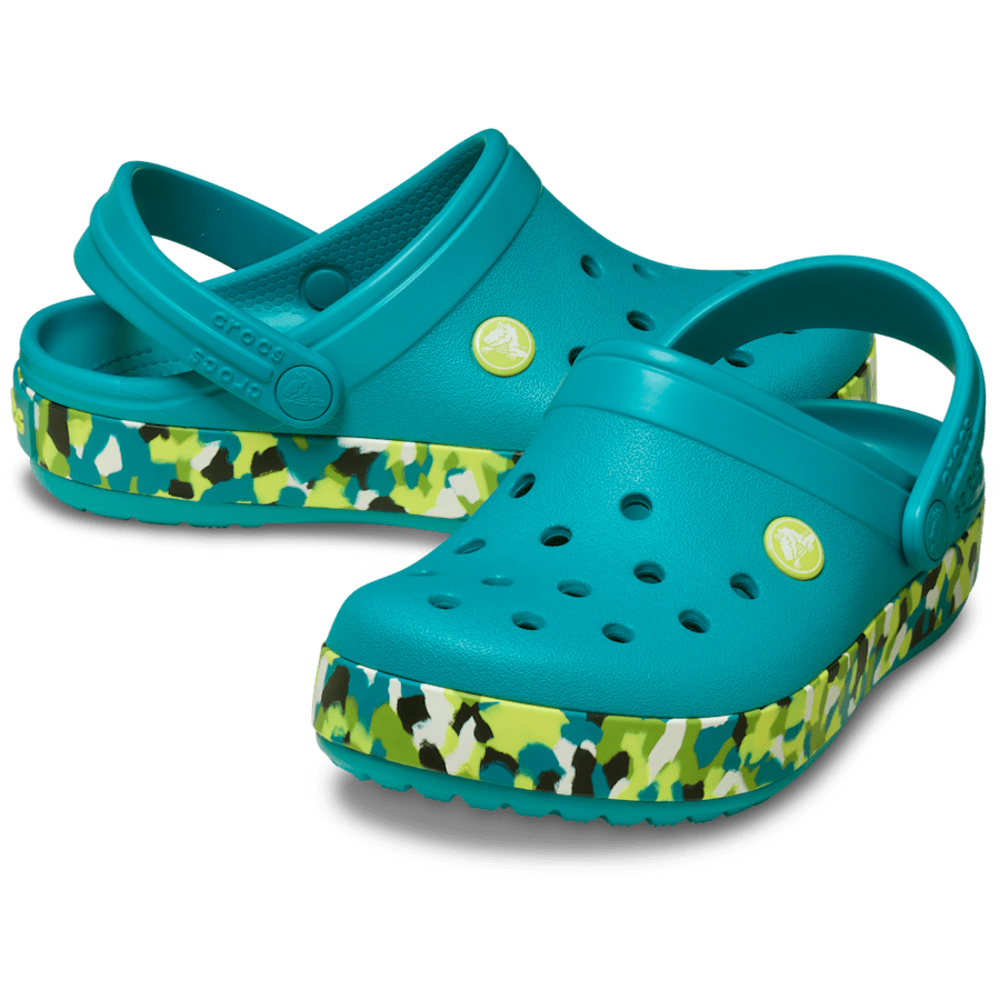Crocs Kids' Crocband Glow Confetti Band Clog Kids