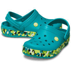 Crocs Kids' Crocband Glow Confetti Band Clog Kids