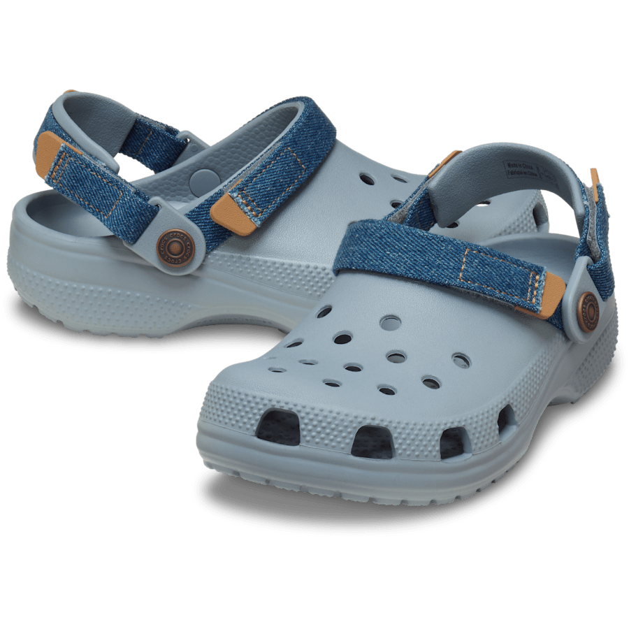 Crocs Kids' Classic Denim Adjustable Backstrap Clog Kids