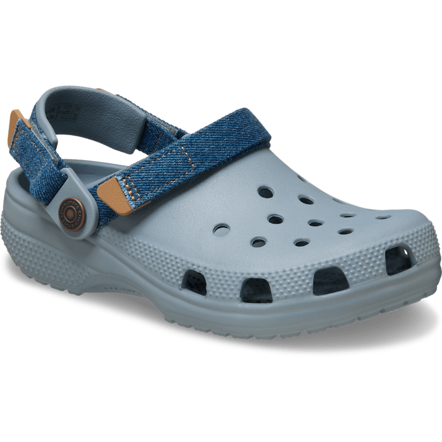 Crocs Kids' Classic Denim Adjustable Backstrap Clog Kids