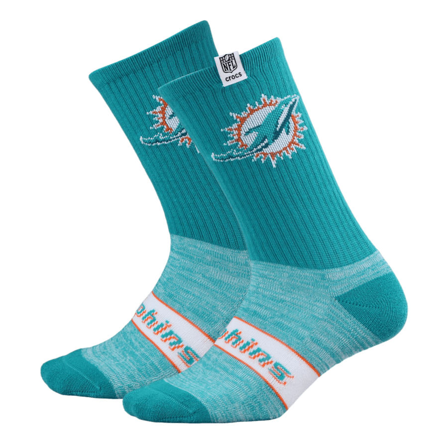 Crocs NFL Miami Dolphins Crocs Socks Men