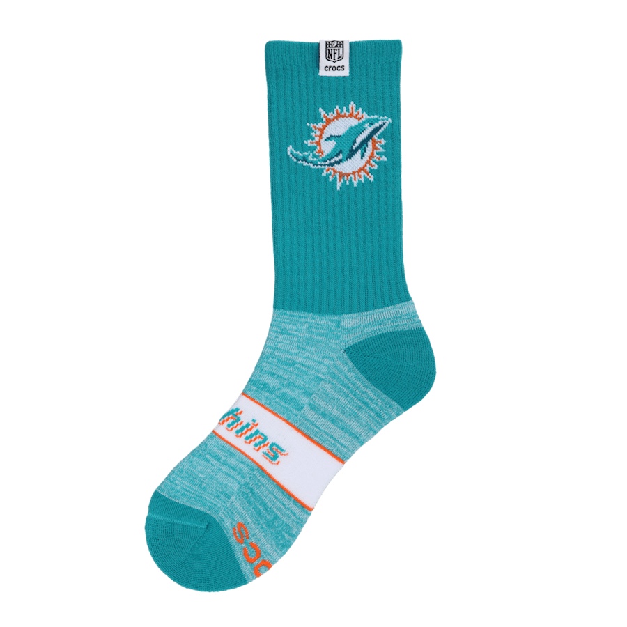 Crocs NFL Miami Dolphins Crocs Socks Men