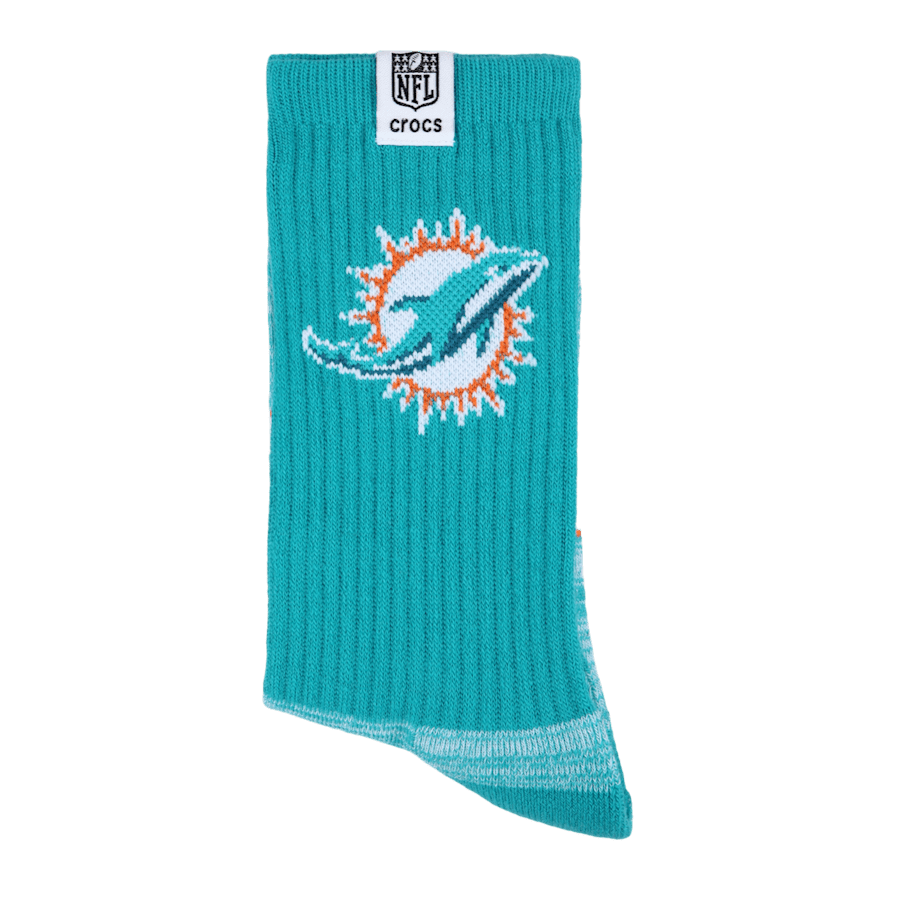 Crocs NFL Miami Dolphins Crocs Socks Men